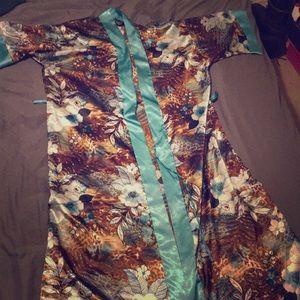 Silky robe